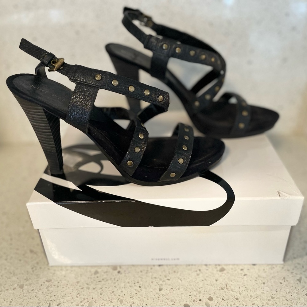 Nine West studded sandals 3in heel Never Worn
